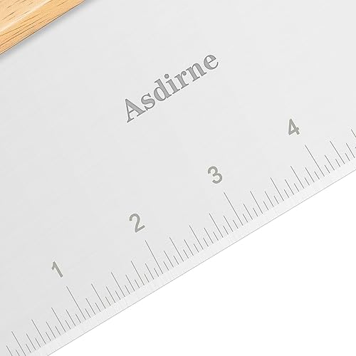 Miniatura 3 de Cortador de masa, raspador de masa con mango de madera y hoja de acero inoxidable de grado alimenticio, raspador de pastelería, 5.9 in, 2 unidades