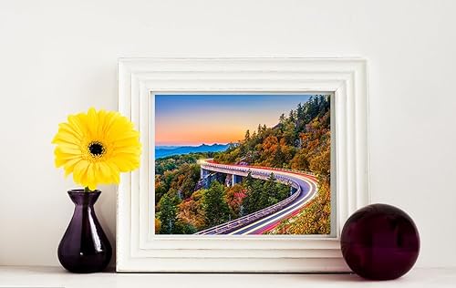 Miniatura 2 de 1000 piezas para rompecabezas de viaducto de Blue Ridge Parkway Linn Cove, rompecabezas de otoño para adultos de 1000 piezas en adelante,