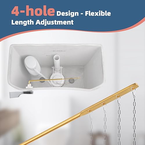 Miniatura 5 de iFealClear Palanca universal para manija de inodoro de repuesto, palanca de viaje para inodoro de montaje frontal compatible con estándar americano,