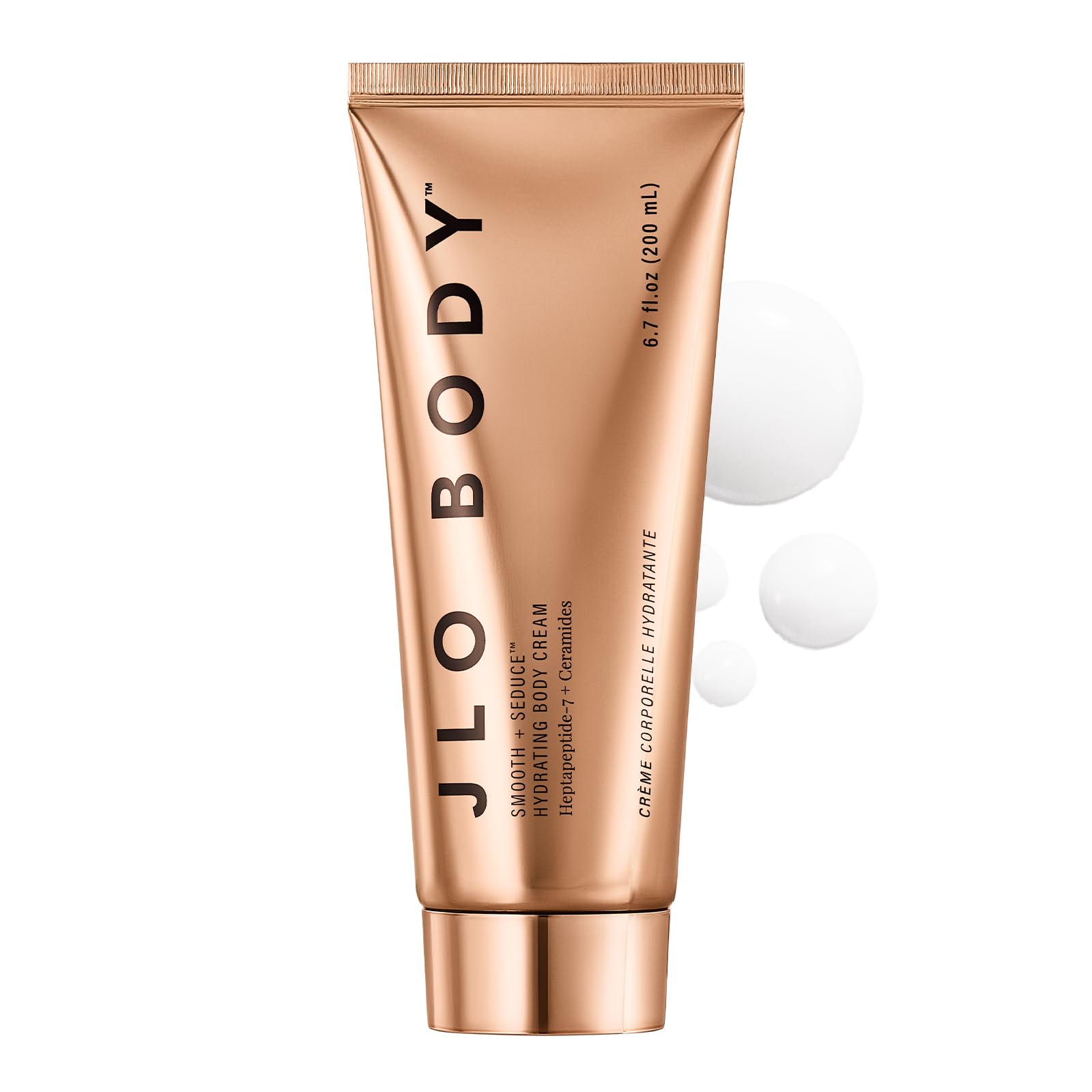 JLO BEAUTY Firming Body Lotion & Hydrating Moisturizer, Enriched with Peptides, Hyaluronic Acid, Ceramides & Caffeine, Whipped Body Cream For Women, Firming Skin Care, Smooth + Seduce, 6.7 Oz