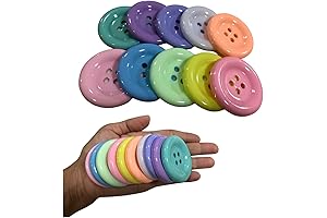 2 Inch (50 mm) Large Pastel Colorful Craft Flatback Buttons