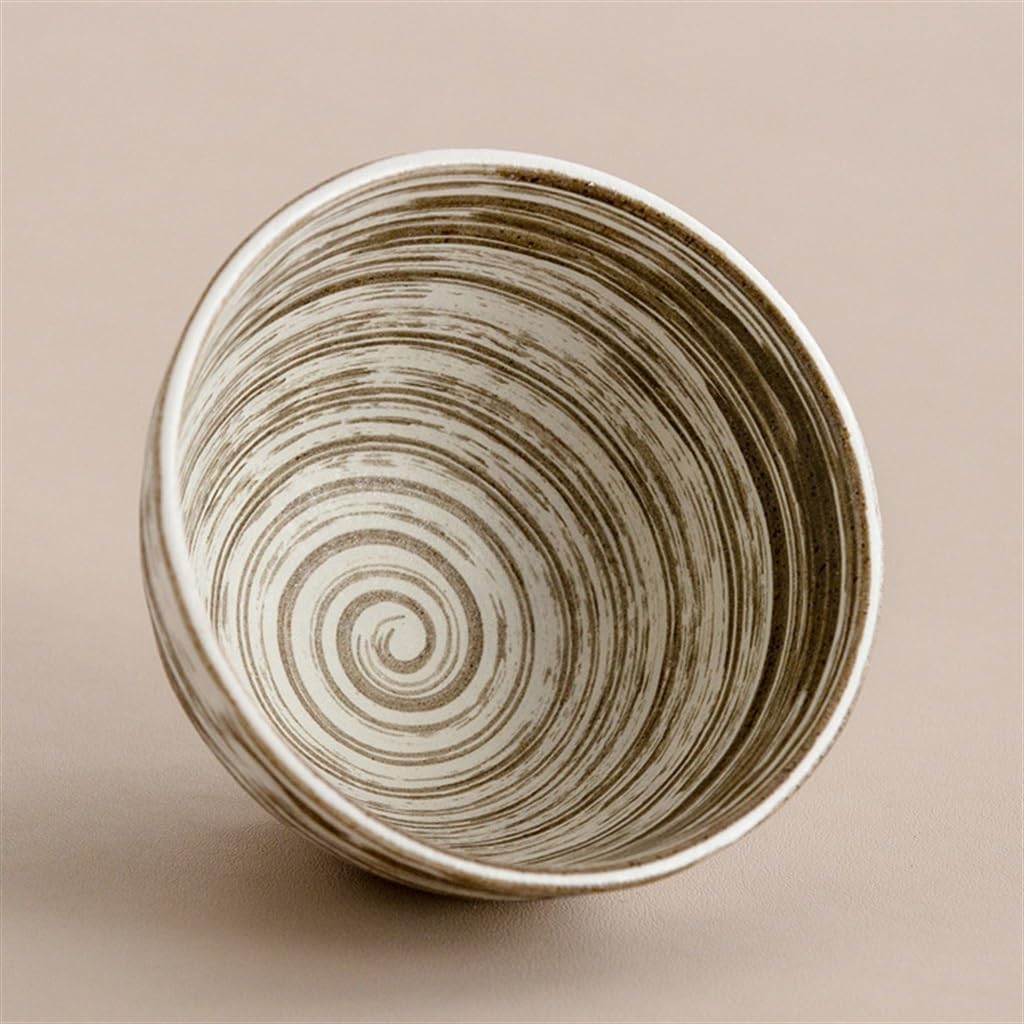 Vintage Ceramic Rice Bowl Noodle Tableware Bucket for Home Use