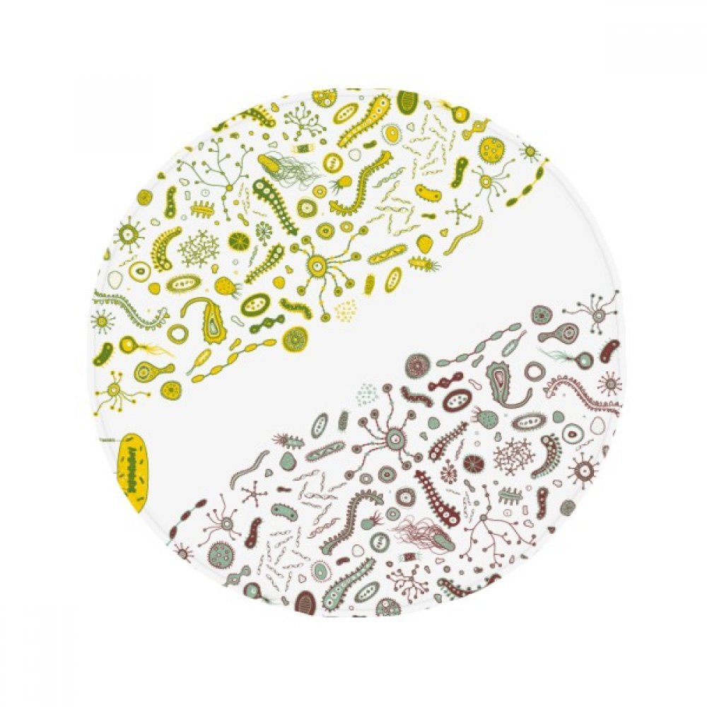 Tapis rond 80cm créature verte mignon pour salon et cuisine