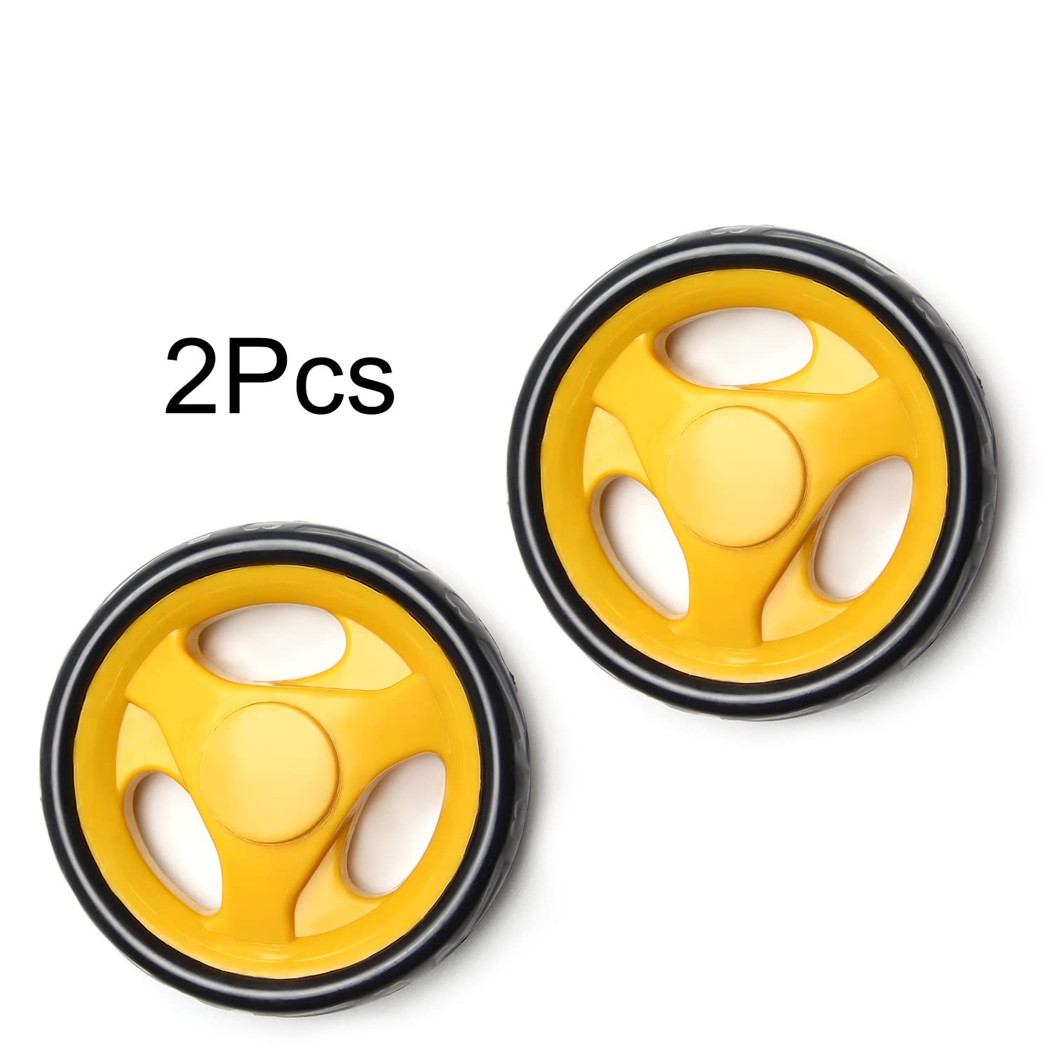 Ruedas De Repuesto Para Cochecito De Bebé – Juego De 1 Rueda Con Freno, Diámetro 9,2 X 18 Mm, Color Negro/rojo/amarillo