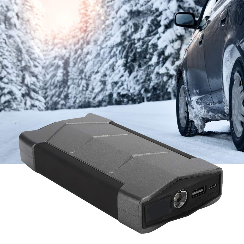 Arrancador de Batería de Coche Portátil, Cargador Negro de 12000mAh, Banco de Energía, Diseño Compacto, Kit de Emergencia, Impermeable, a Prueba de Polvo