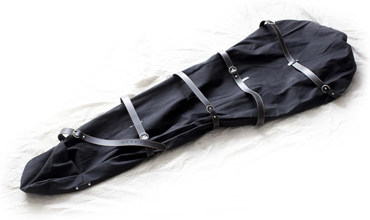 Adjustable Black Leather Gothic Costume – Halloween & Christmas Party Bodysuit, Trendy & Unique Design