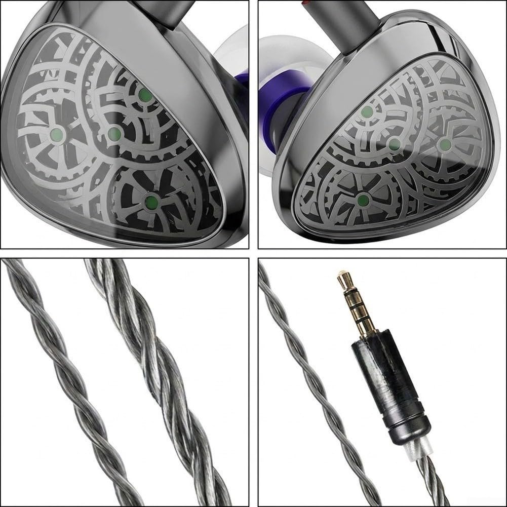 Écouteurs intra-auriculaires Hifi 10 mm en fibre de carbone pour basses