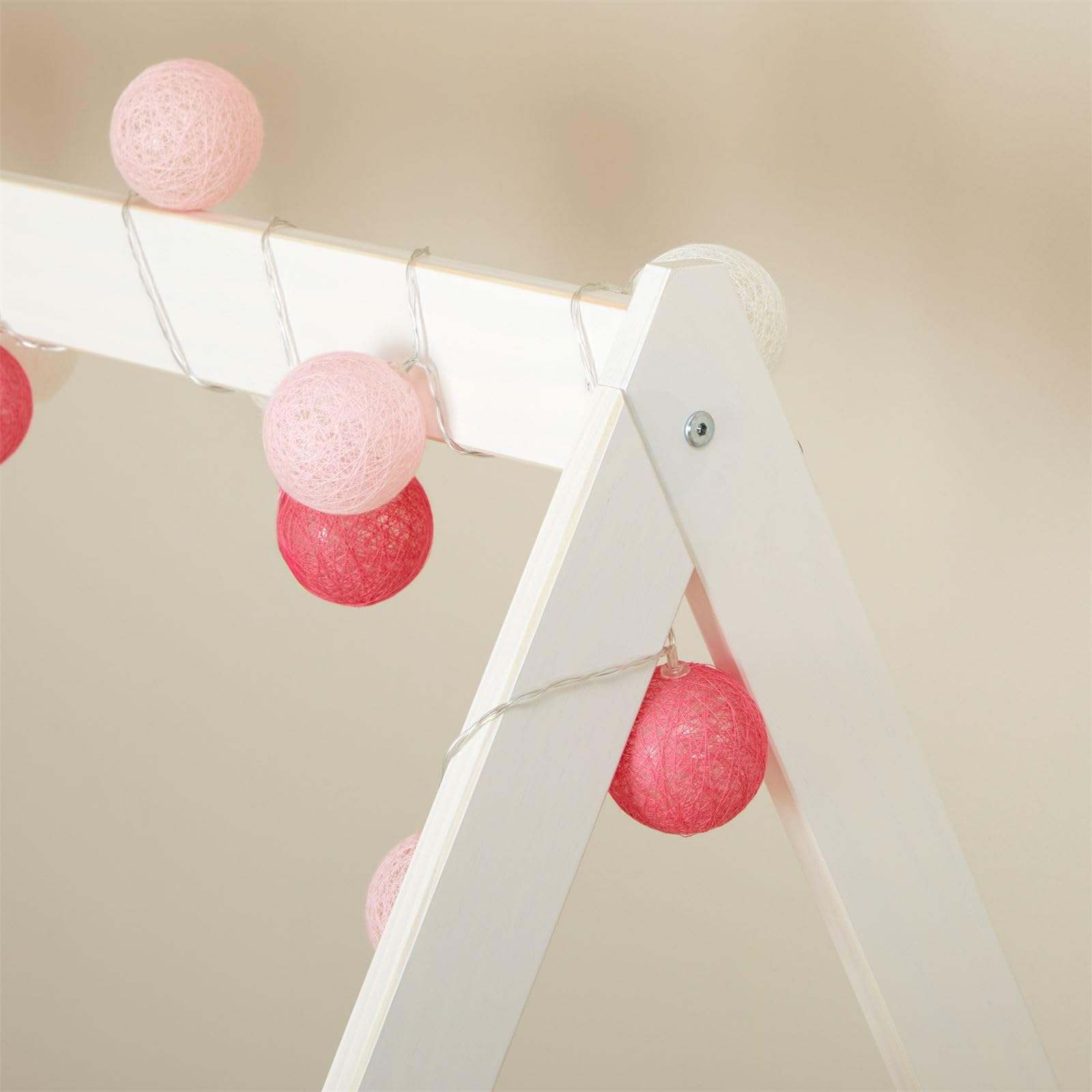 IDIMEX Lit cabane Tami 70x140 cm, lit Simple 1 Place pour bébé ou Enfant de Type Montessori, en pin Massif lasuré Blanc