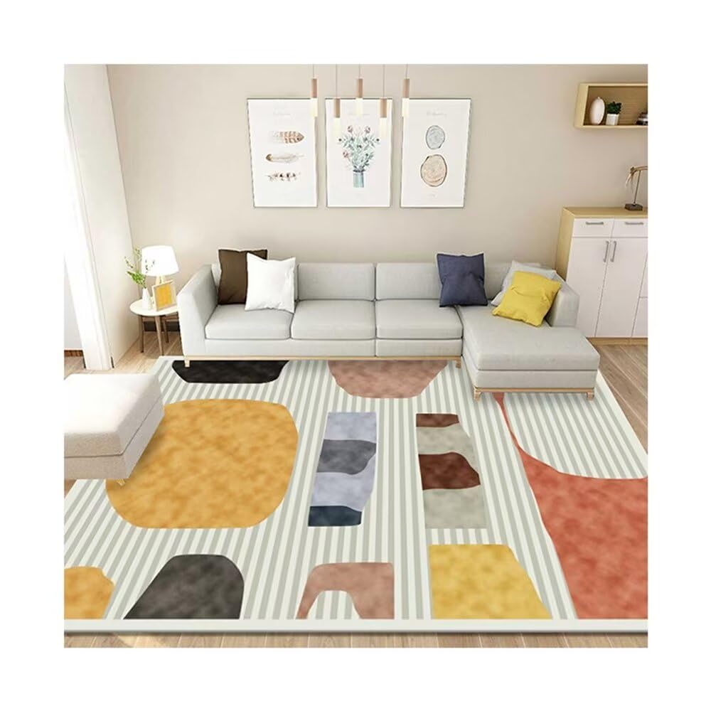 Tapis long multicolore et confortable pour chambre enfant écolière