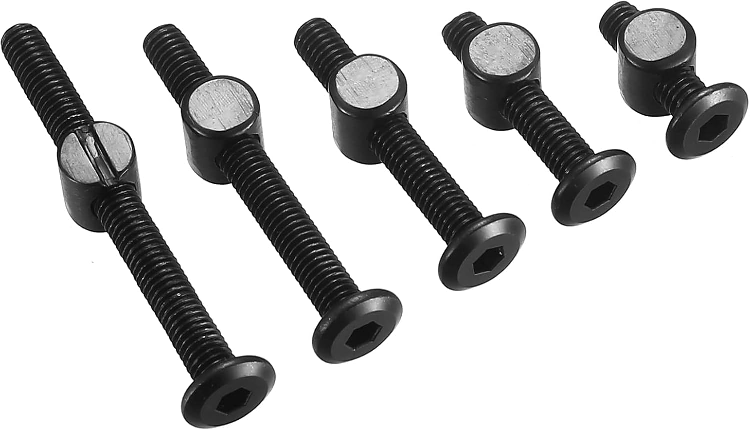 60 Pcs M6 Bolts Nuts Kit, Crib Bed Screws Replacement Kit, Hex Socket Head Cap Screws Nuts