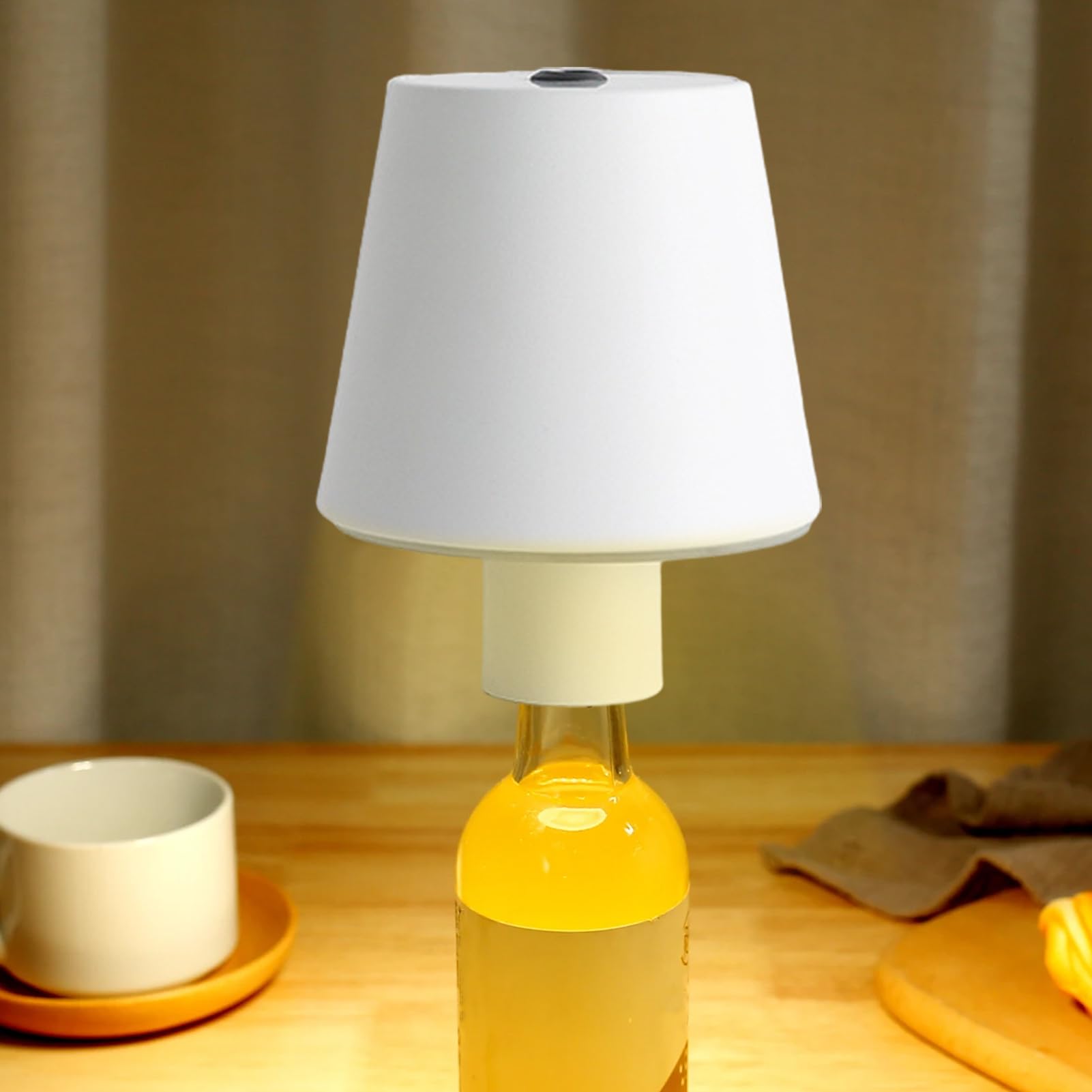 Lampada LED Per Bottiglie Ricaricabile - Luce Da Tavolo Touch Senza Fili, Impermeabile IP54, Nero - Foto 4