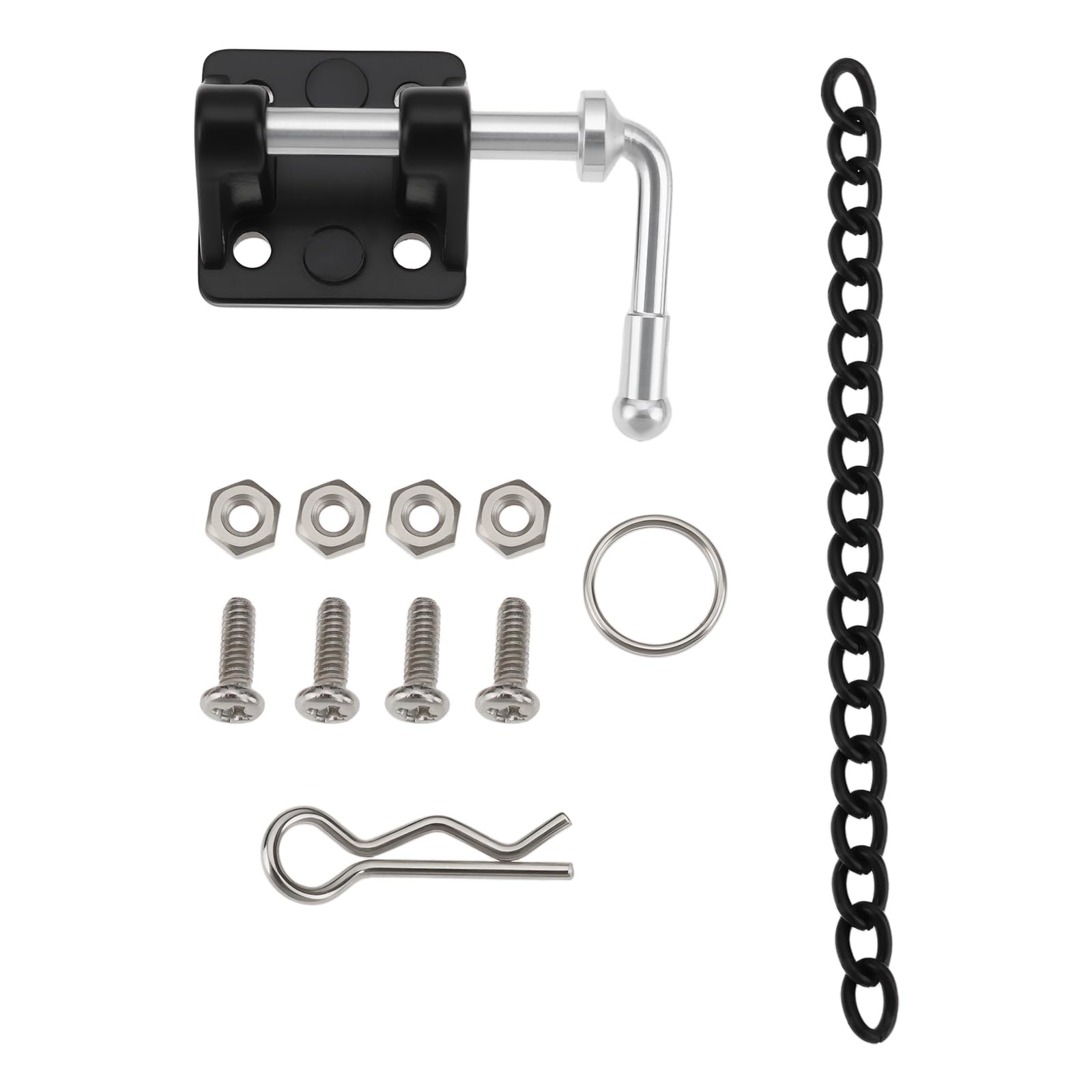 eMagTech 1 Set 1:10 RC Car Alloy Trailer Tow Hook 15.2x7.2x9mm Compatible with TRX4 SCX10 90027 90028 CC01 D90 TF2 F350 Black