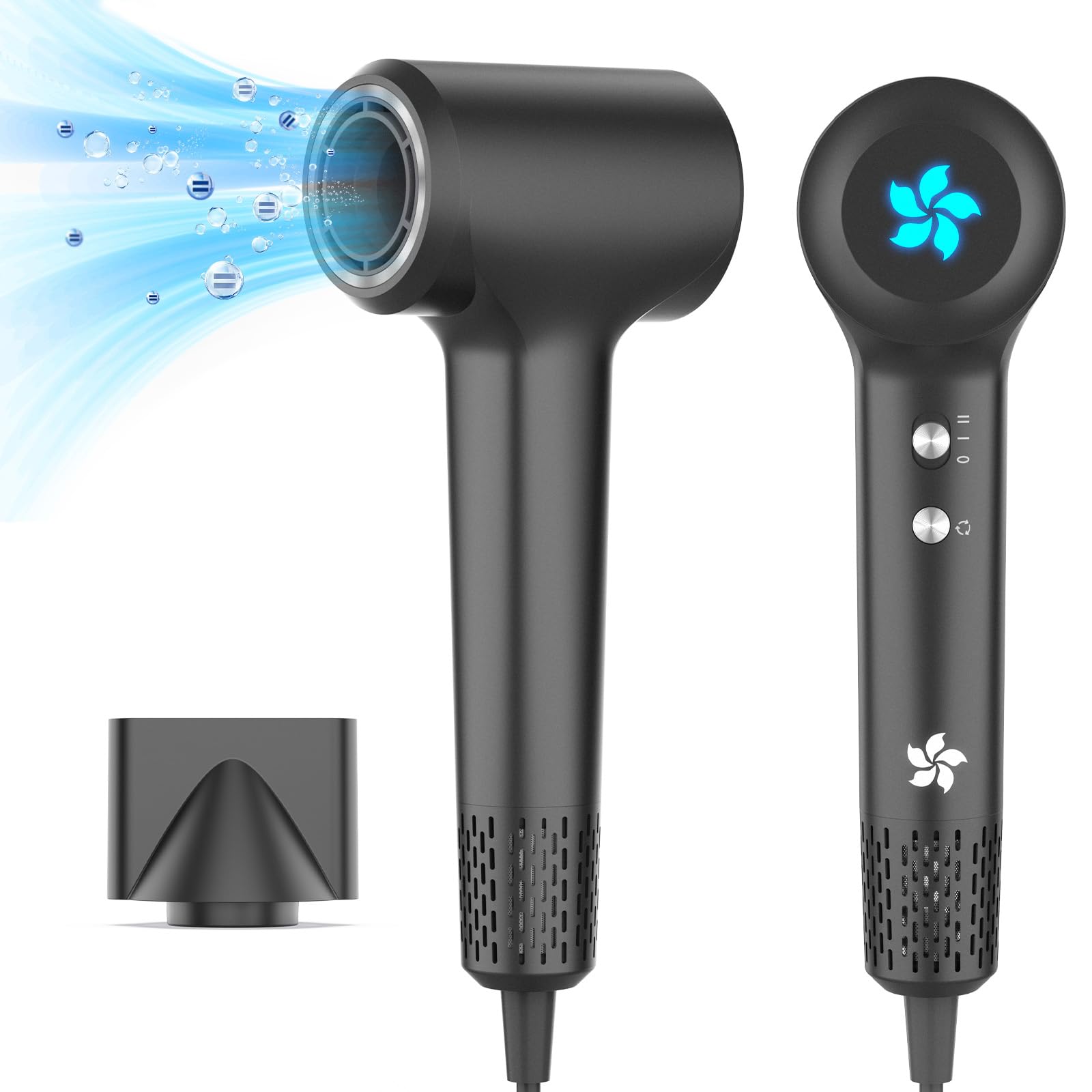 Secador Pelo Profesional, 1500W Secador de Pelo, Secador Pelo 400 Millones de Plasma, Motor Sin Escobillas de 110.000 RPM, Secado Rápido,57 dB de Ruido Bajo Secador de Pelo Profesional para Viaje,Casa