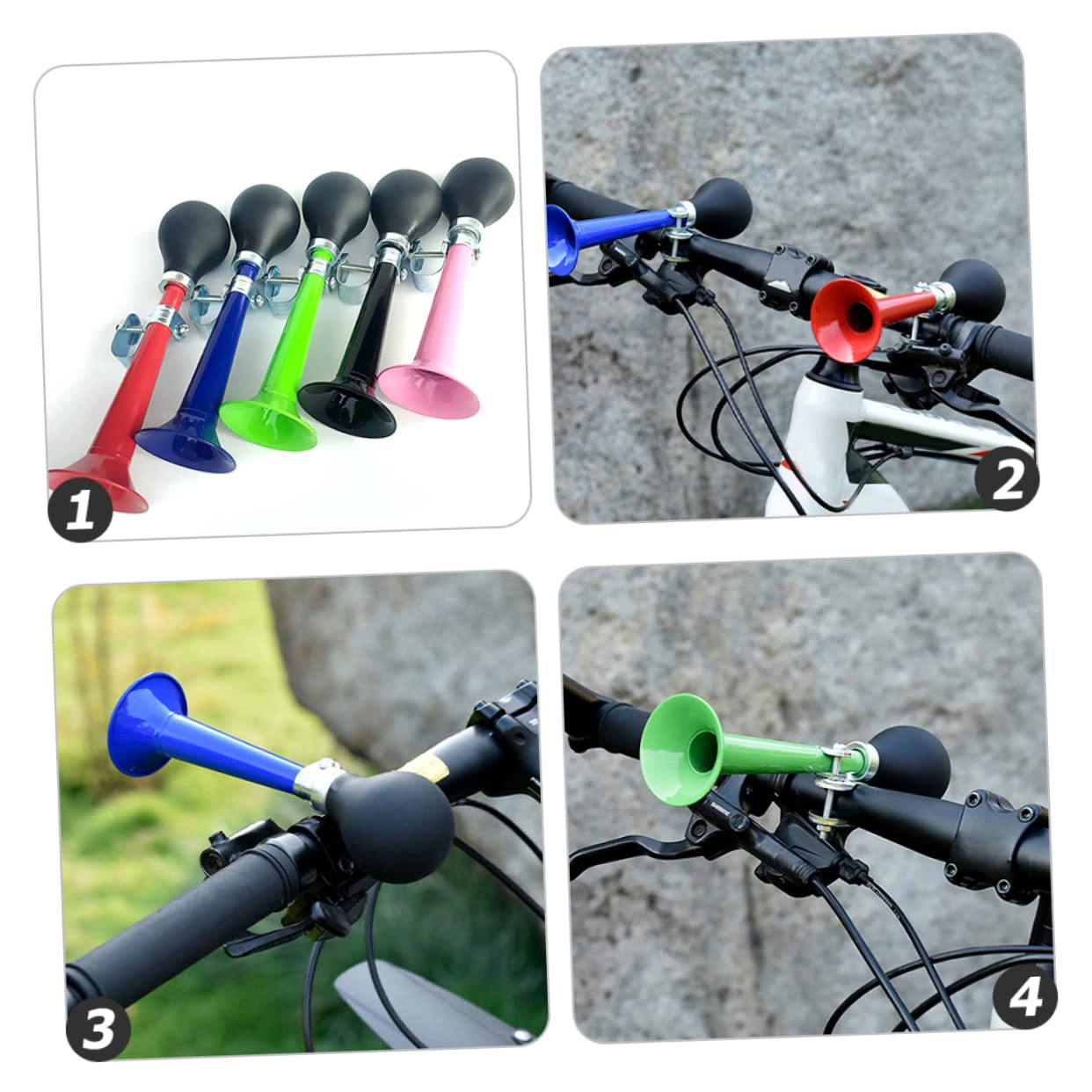 TOYANDONA 4 Zestawy Profesjonalny Dzwonek Rowerowy I Wytrzymały Dzwonek Do Rowerów Akcesoria Rowerowe Dla Dorosłych I Chłopiec Dziewczynka Głośny Dźwięk Kolorów Czerwony Niebieski 3 Szt.*4
