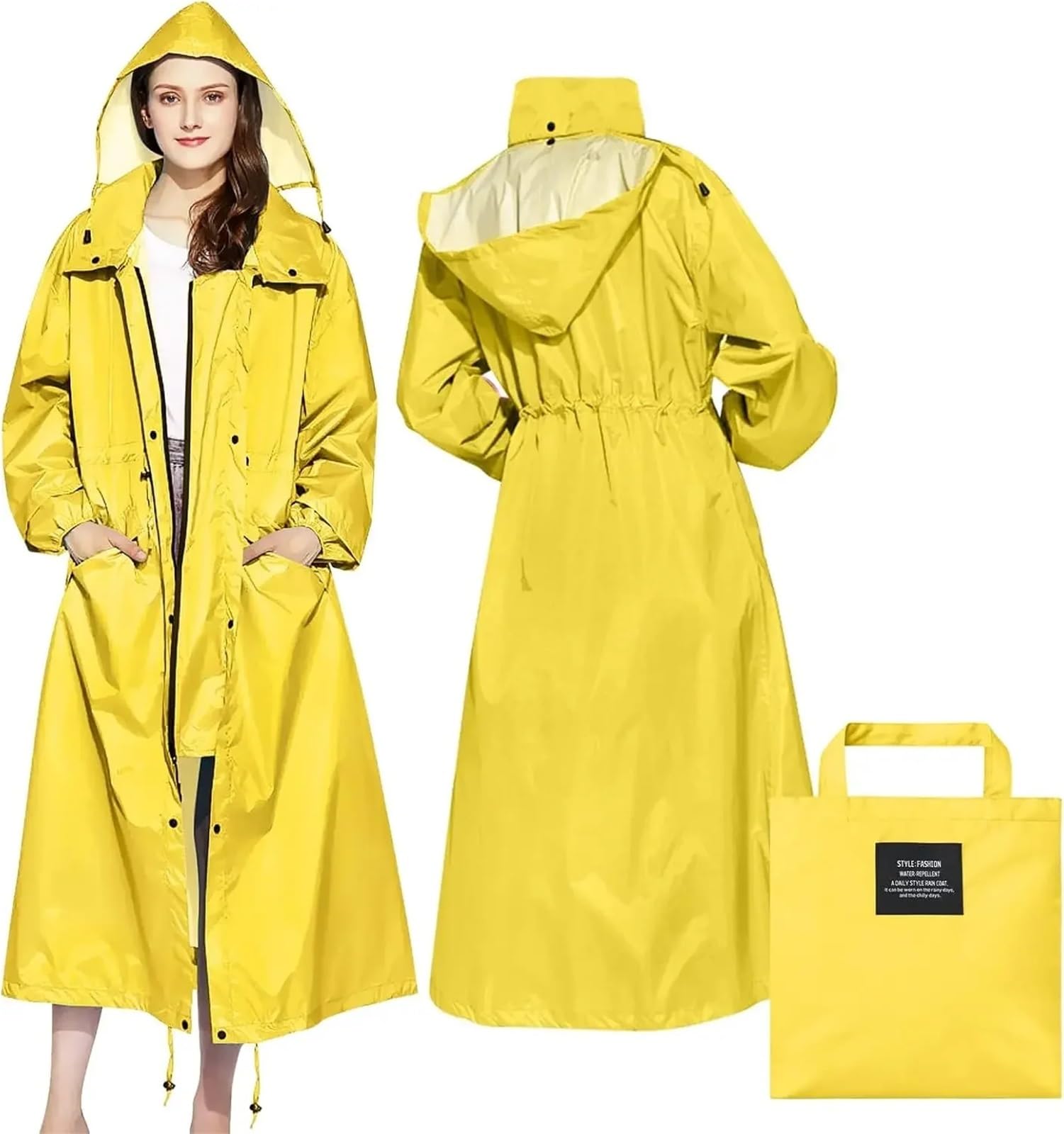 Rain ponchos for adults Ladies Long Raincoats Rain Jacket Waterproof Packable Hooded Windbreaker Lightweight for Outdoor