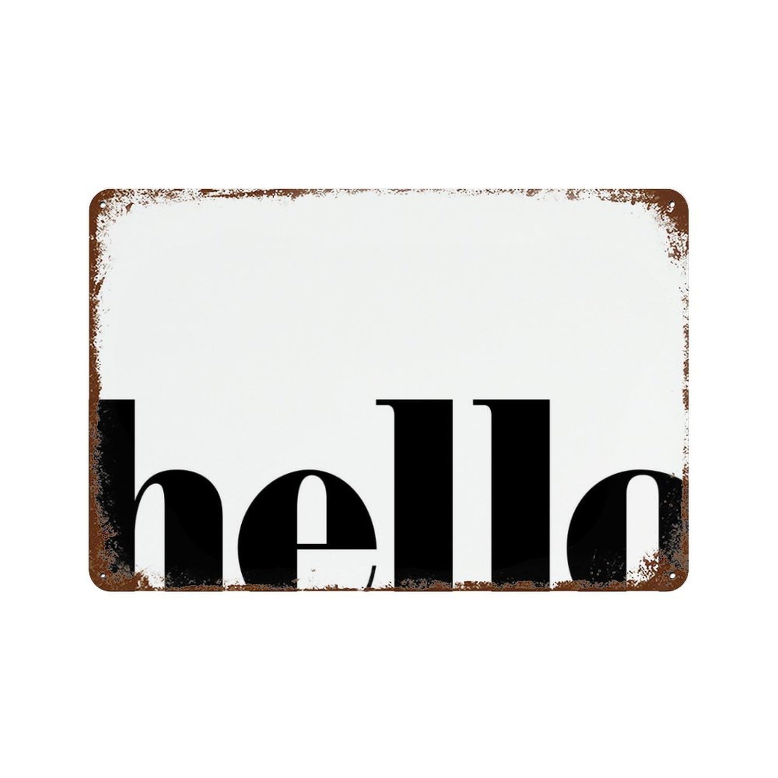 xiaoxiaoshen Hello Prints, Hello, Hi Posters,welcome, Entryway, Signs, Decor, Wall Decor Art Metal Tin Poster Modern Home Decor Art Home Bar Shop Decorations Vintage Sign 20x30cm