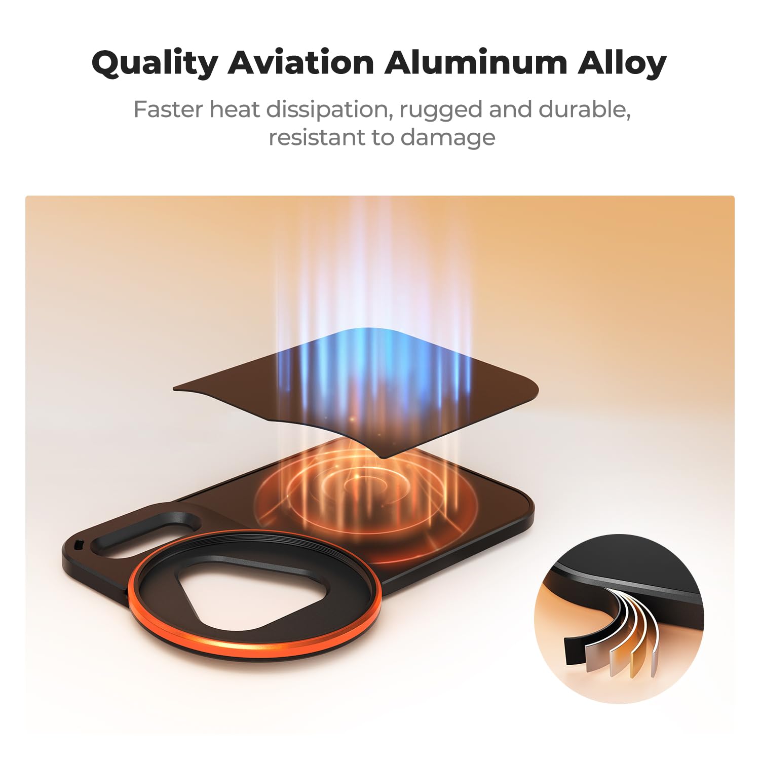 K&F CONCEPT Adattatore di Supporto per Filtro di Lente Magnetico a Doppio Lato, Compatibile con iPhone 17 Pro e Filtri a Filettatura 58mm, Supporto per Filtro di Telefono (Filtro Non Incluso)