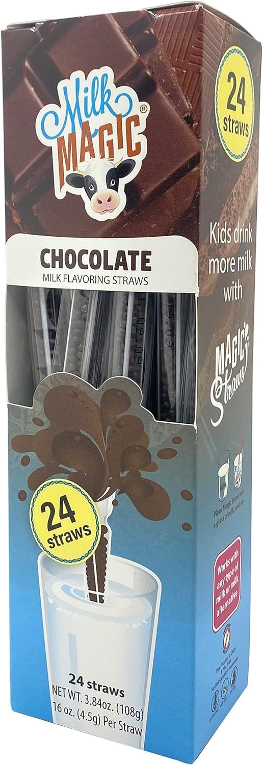 Chocolate Milk Flavoring Straws - Box of 24 Milk Straws