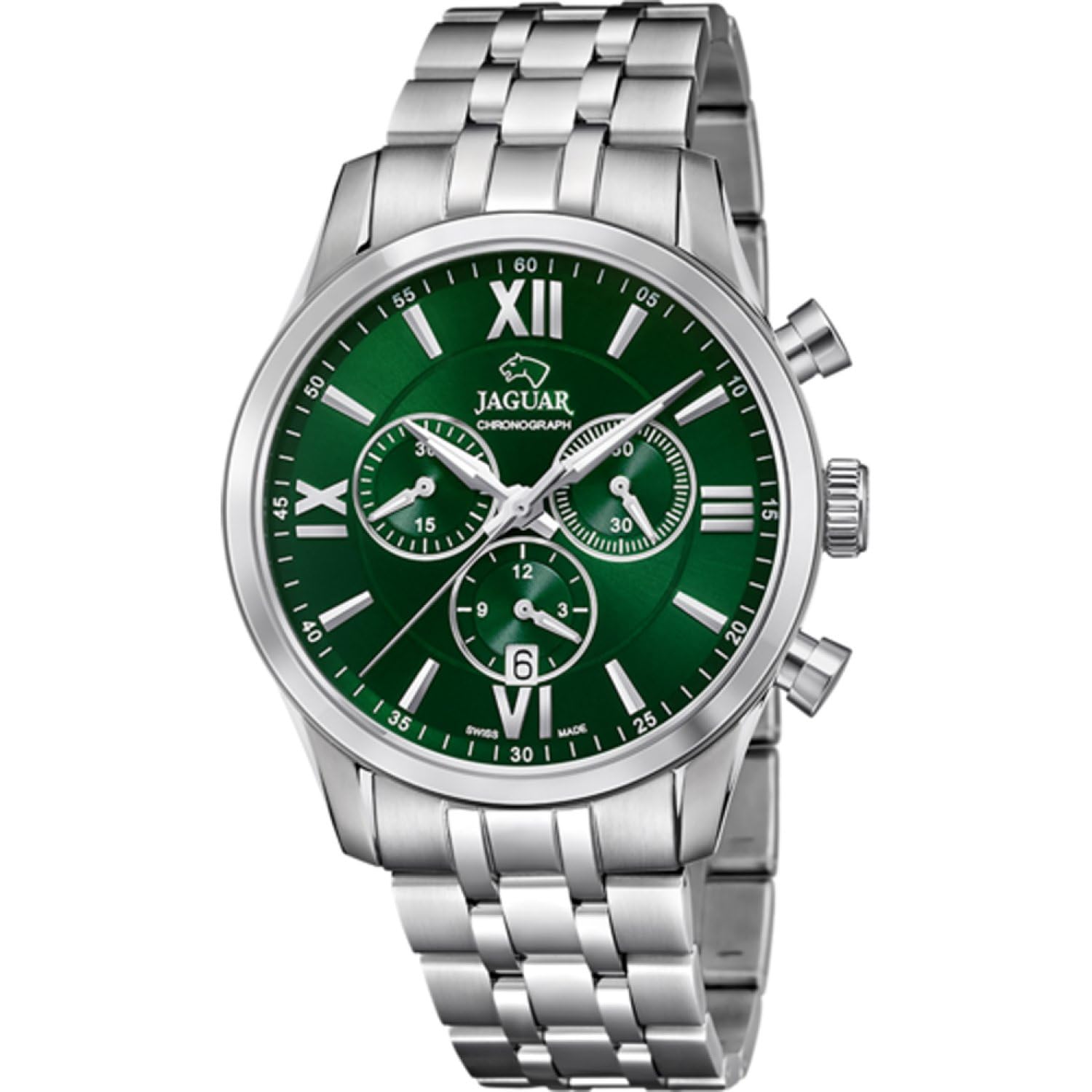 Jaguar Orologio Uomo Acciaio 316L Argento - Cronografo Quarzo, Data, Vetro Zaffiro - Impermeabile 10 Atm - J963/3 Acamar - 4