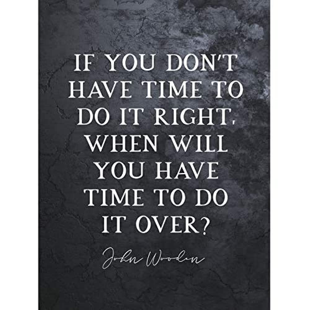 Artery8 Slate Quote John Wooden Do It Right Basketball Coach Unframed Art Print Poster Wall Decor 12x16 inch
