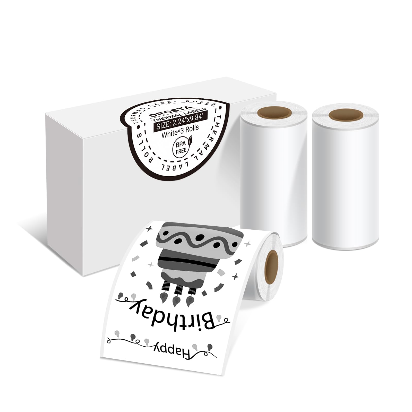 ORGSTA Selbstklebende Sticker Labels Für Weibliche Verwendung 57mm x 3M, 3 Rollen S002  
ORGSTA Beschriftungsetiketten F