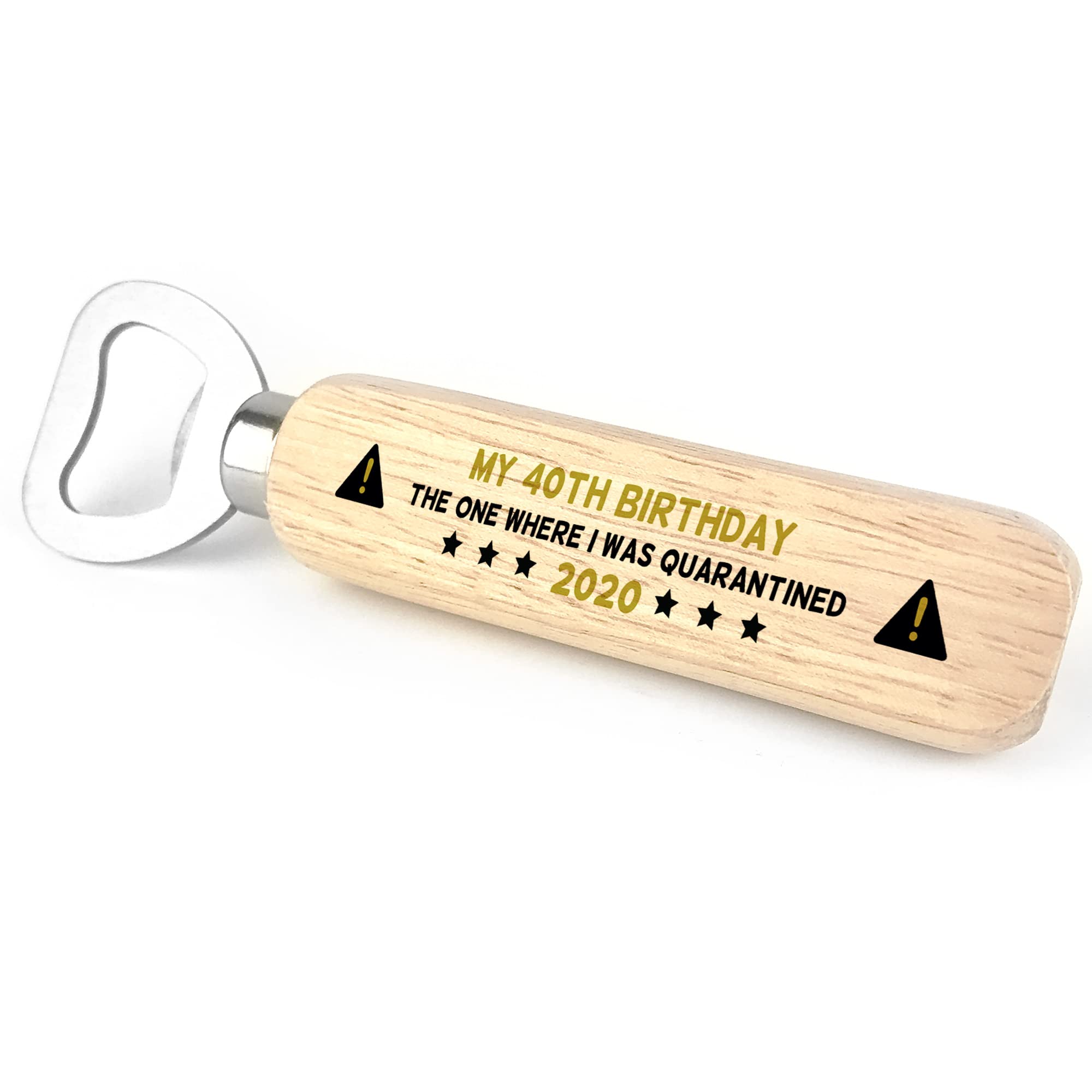 Personalised Funny Birthday Gift for Son Dad Uncle Wooden Bottle Opener Quarantine Gift for Him