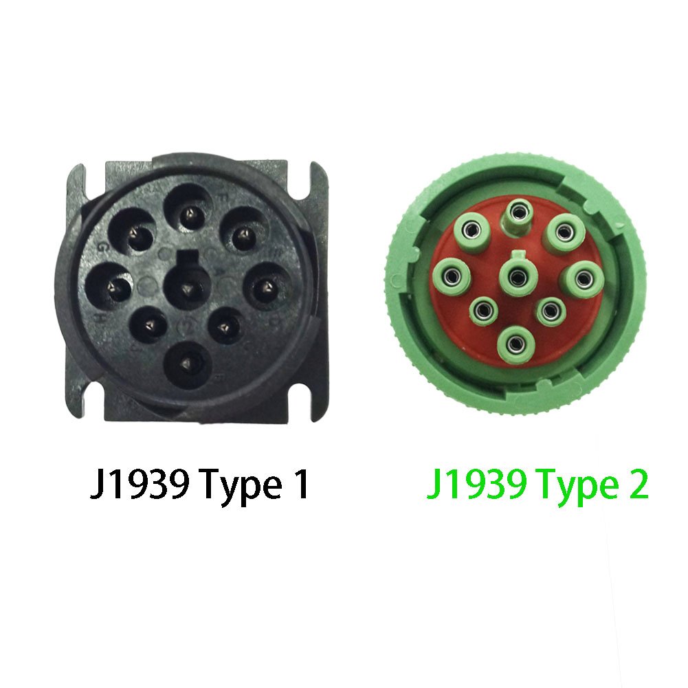 Ocstar SAE J1939 Type1 to J1939 Type2 Adapter 9 Pin Black
