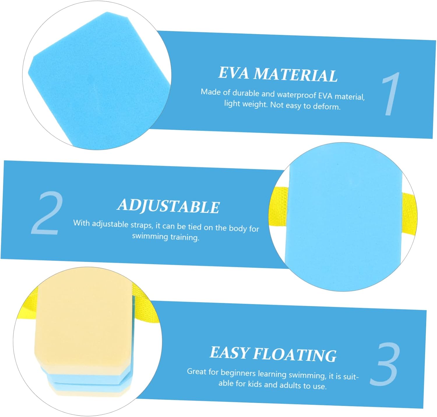 Buoyancy Belt Devices Flobots Hip Belt for Backpack Swimming Float Belt Swimming Training Tool Floatation Belt Eva Kickboard Kickboard for Swimming Kick Board for Adults Child Pool