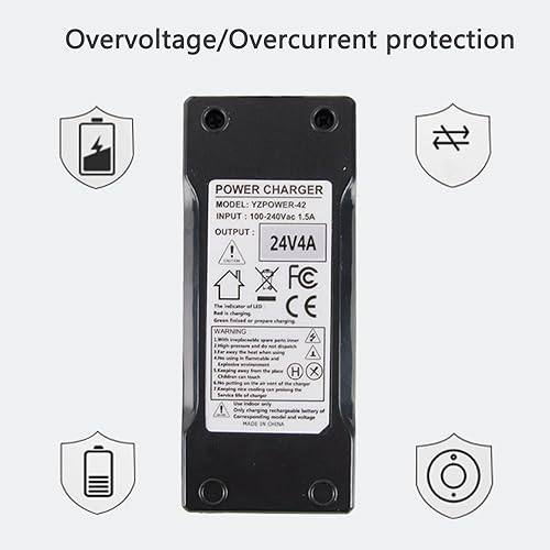 Miniatura 3 de Abakoo Cargador de batería de 24V 4A para Jazzy, Go-Go Pride Ezip 400 500 650 750 900 Mountain Trailz IZIP I25 IZIP I300 IZIP I350 IZIP I500 Mpv5