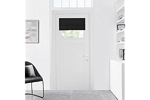 Black Room Darkening Side Door Curtains for Glass Window