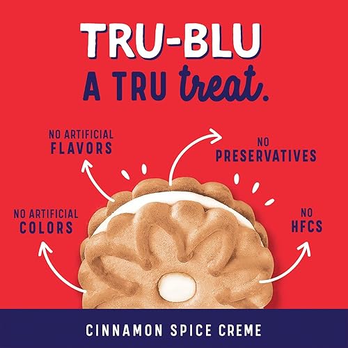Miniatura 2 de Tru Blu Galletas de especias de canela con sabor a queso crema, sin ingredientes artificiales, sin jarabe de maíz de alta fructosa, fabricadas en