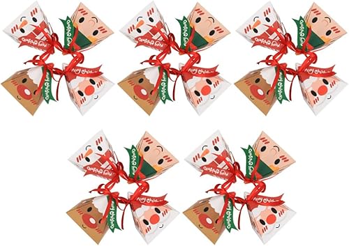 Miniatura 1 de NOLITOY 24 cajas de cartón de dulces triangulares hermosas cajas de dulces de Navidad cajas de Navidad regalos de chocolate chocolates para regalo