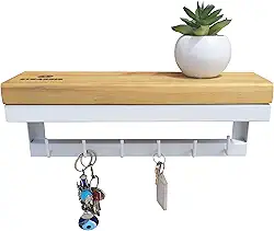 Porta Chaves Strassis Design SD-5006 Metal e Madeira Cor: Branco