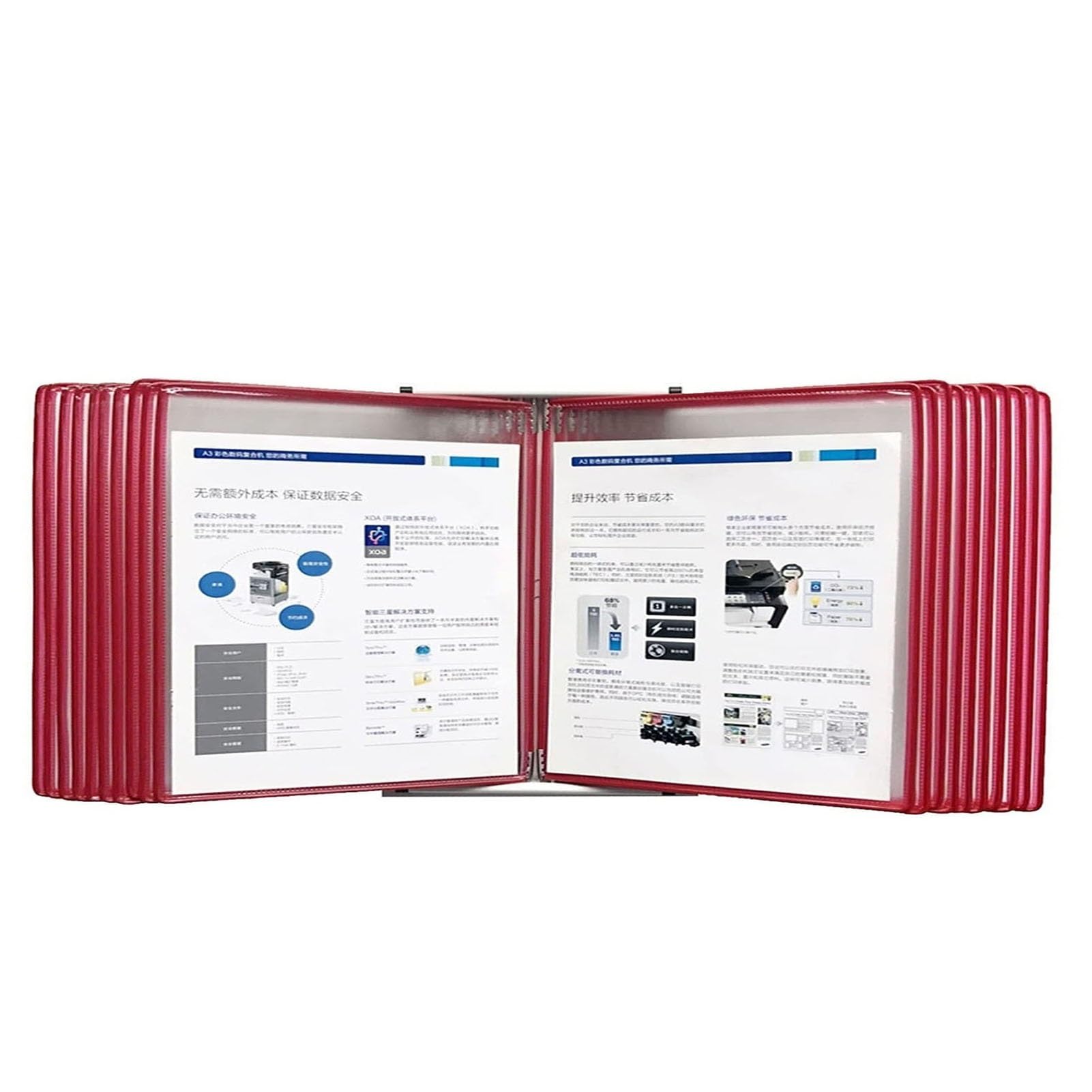 OLSKFUH File Organizer For Desk - Wall Mount Desktop Document Holder 20 Display Pockets With Easy-Load Pockets For,B
