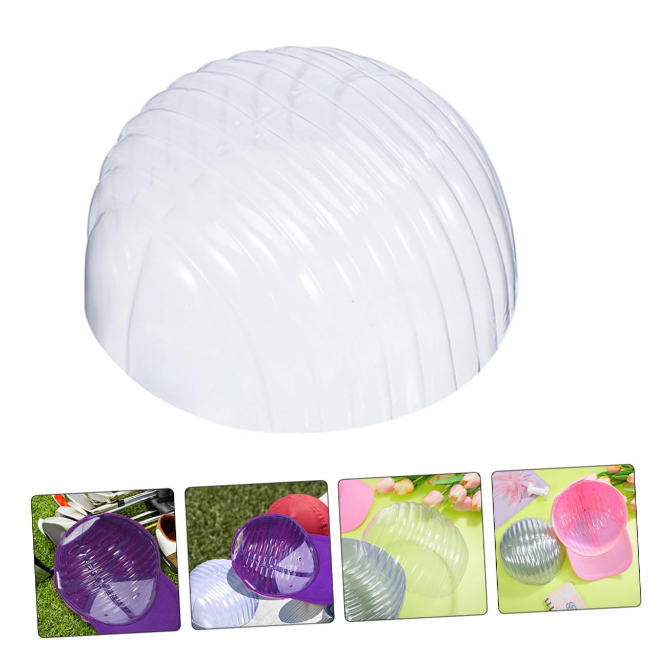 SUPERFINDINGS Hutformer Für Baseballcaps – 16 Stück, Transparent, Halbrund, Zur Aufbewahrung & Formgebung