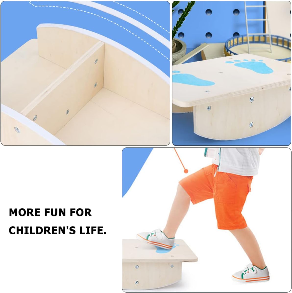 Girl Balance Board for Balance Training Durable Thick Solid Wood Fun Vestibular Platform for Core Strengthening and Agility Development for Preschool and Home Use