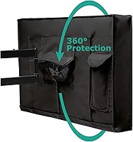 Vista 8 de SunPatio Funda para TV al aire libre, cubierta de pantalla impermeable y resistente a la intemperie, se adapta a la mayoría de monturas y soportes