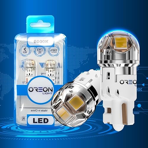 Miniatura 2 de Bombilla LED T10 W5W 194 de 400 lúmenes, 6000 K, blanco, 168 2825 T10, repuesto para luz de matrícula, cúpula, luz dor, luz de mapa, luz de