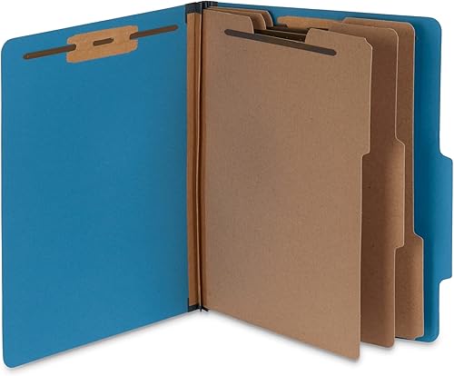 Miniatura 3 de Blue Summit Supplies Carpetas de clasificación azul oscuro, 3 divisores, tamaño carta con expansiones Tyvek de 2 pulgadas, uso para organizar