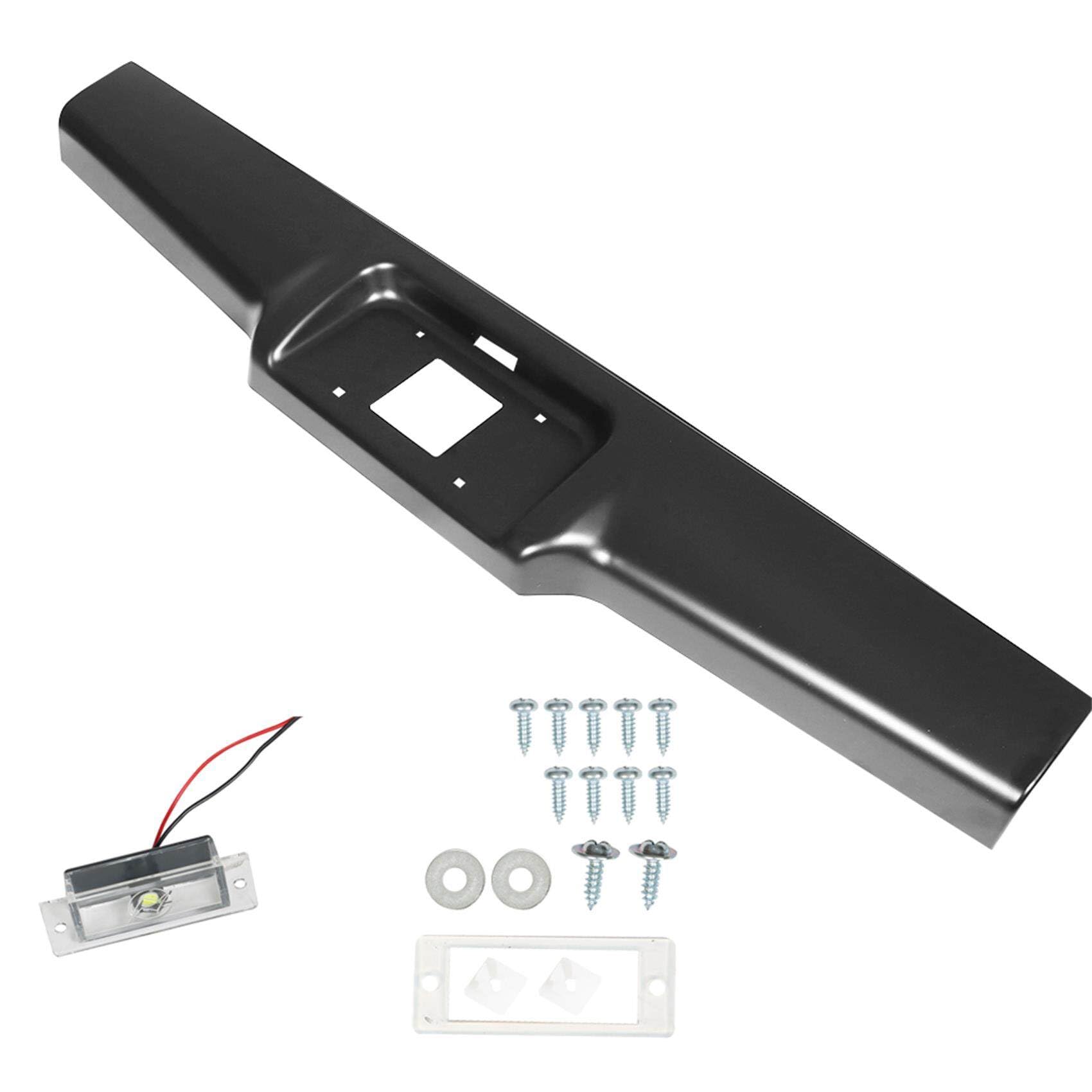 labwork Rear Steel Bumper Roll Pan Replacement for Chevy S10 GMC S15 Sonoma Pickup 1982-1993 Black