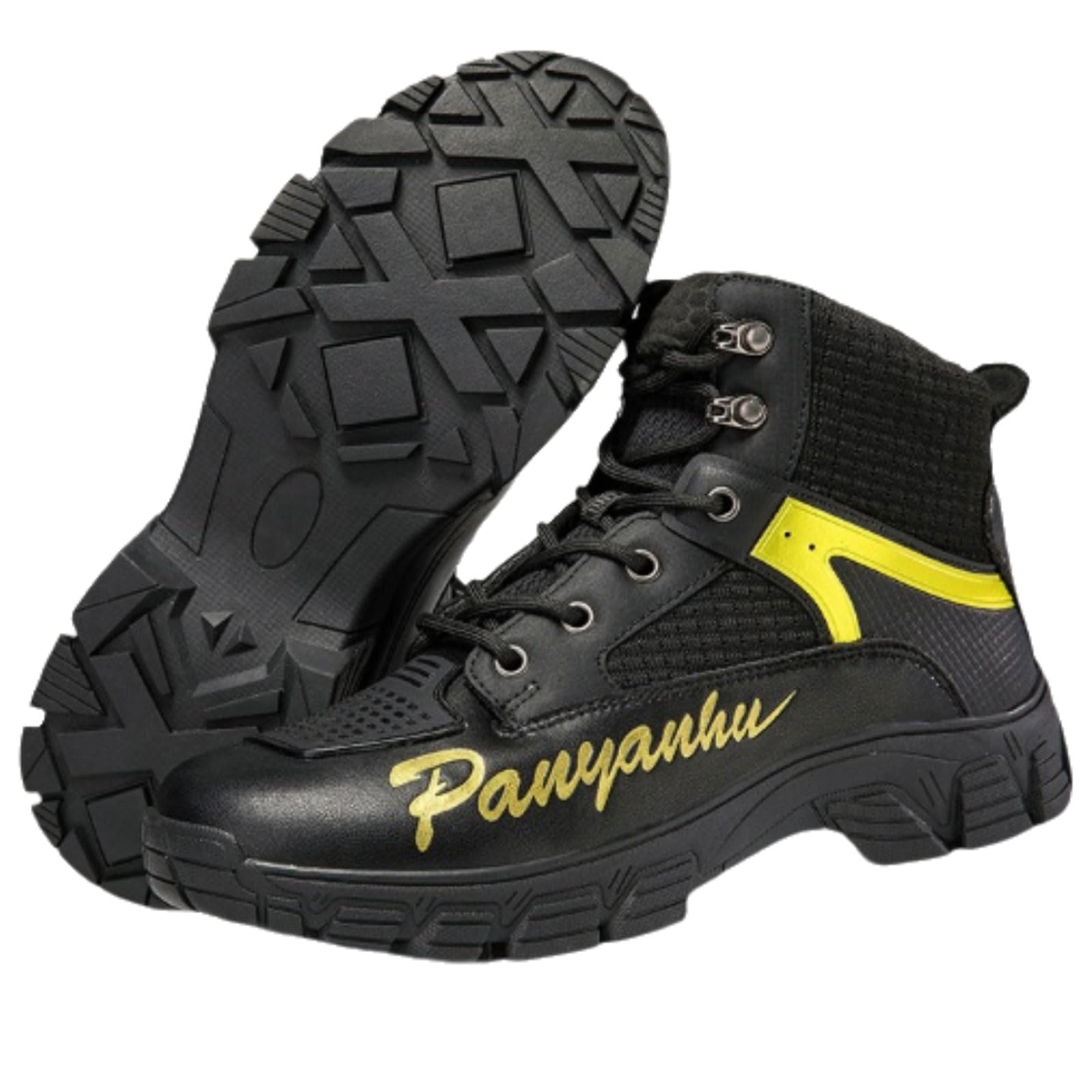 Stivali Moto Uomo,Unisex Scarpe Moto,Competizioni Professionali Stivali Motociclista,Stivali Touring Moto,Protezione Caviglia,Rinforzi in Gomma,per Ciclismo,Avventure Fuoristrada