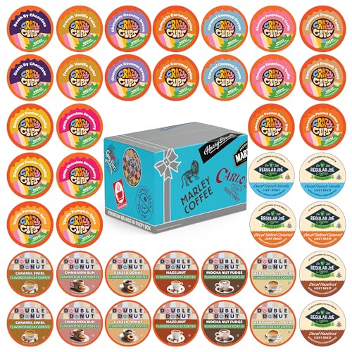 Image of Flavored Decaf Coffee Pods Variety Pack, Great Mix of Decaffeinated Coffee Pods Compatible with all Keurig K Cups Brewers, 40 Count Bulk Pack