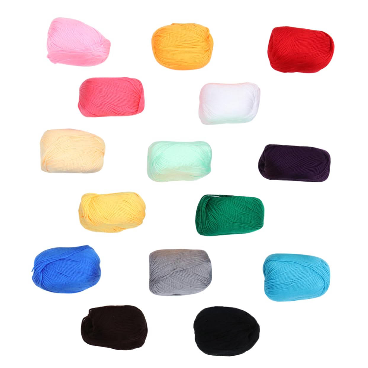 15pcs 50g Knitting Wool Yarn 160M Soft Fleece for Crochet DIY Crafts Assorted Colors
