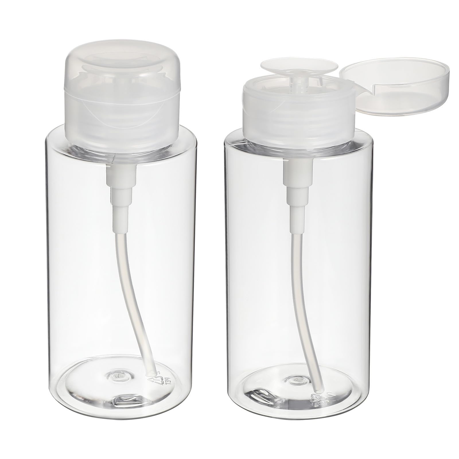 SHOWERORO Pompa Dosatrice Liquido 300 Ml 2 Flaconi Vuoti Ricaricabili per Struccante e Smalto Cosmetici da Viaggio