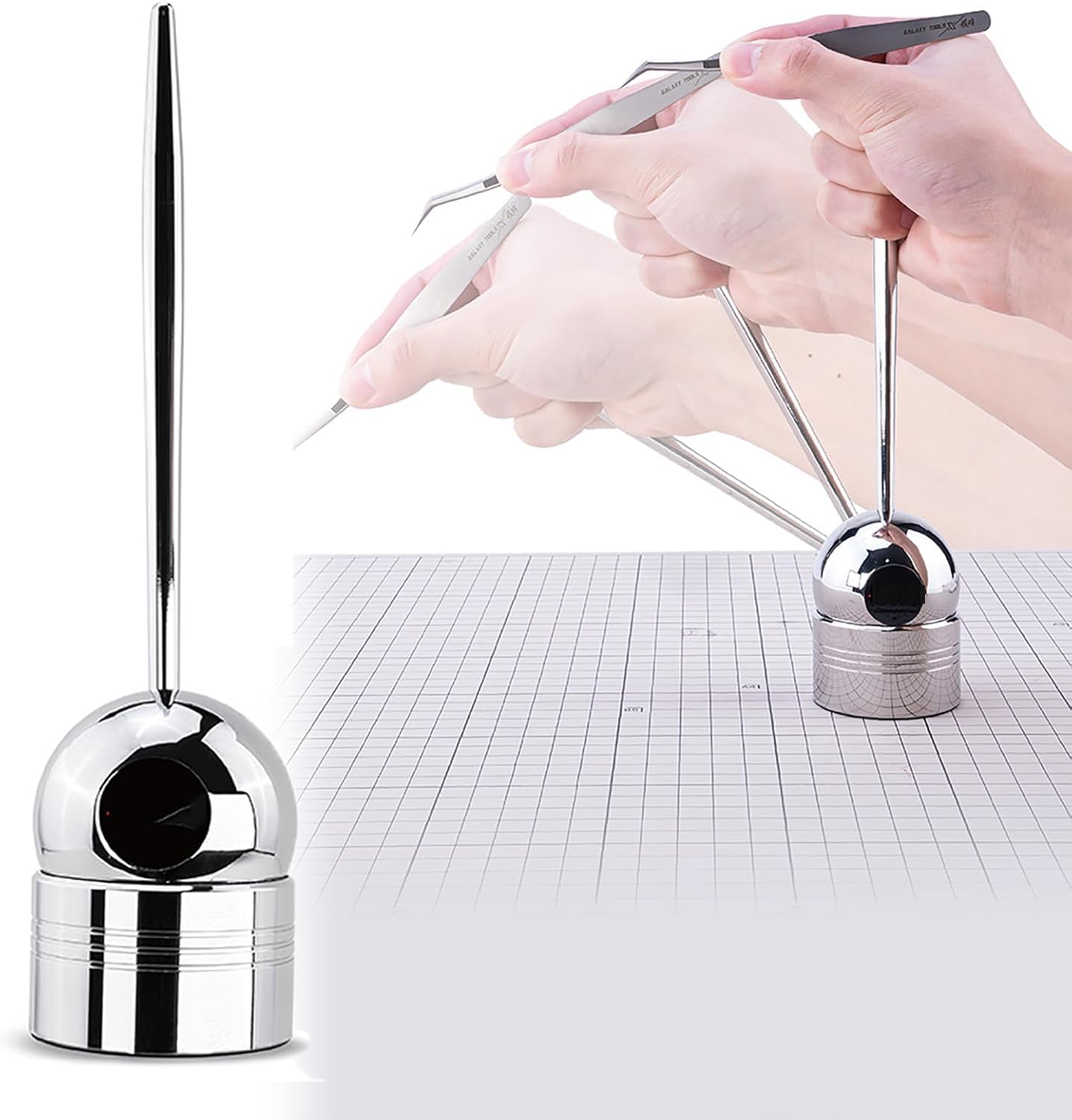Stabilizzatore manuale per modellismo, stabilizzatore portatile per strumenti di modellismo, design in acciaio inossidabile, rotazione orizzontale a 360°, rotazione verticale a 210°, riduzione efficac