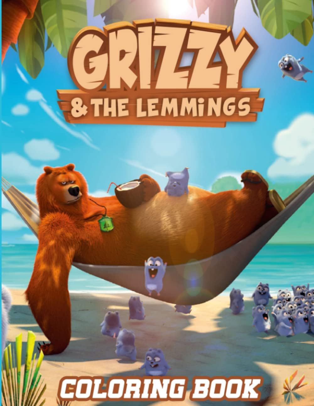 Grizzy And The Lemmings Coloring Book: Coloring pages filled with Grizzy And The Lemmings Jumbo Illustrations