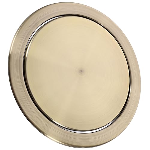 Cabilock Cubierta de cubo de basura de tipo incrustado, tapa de cubo de basura de encimera, tapa de solapa de equilibrio de acero inoxidable, tapa