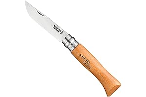 Opinel No.08 Carbon Steel Folding Pocket Knife: Durable and Versatile Carving Companion