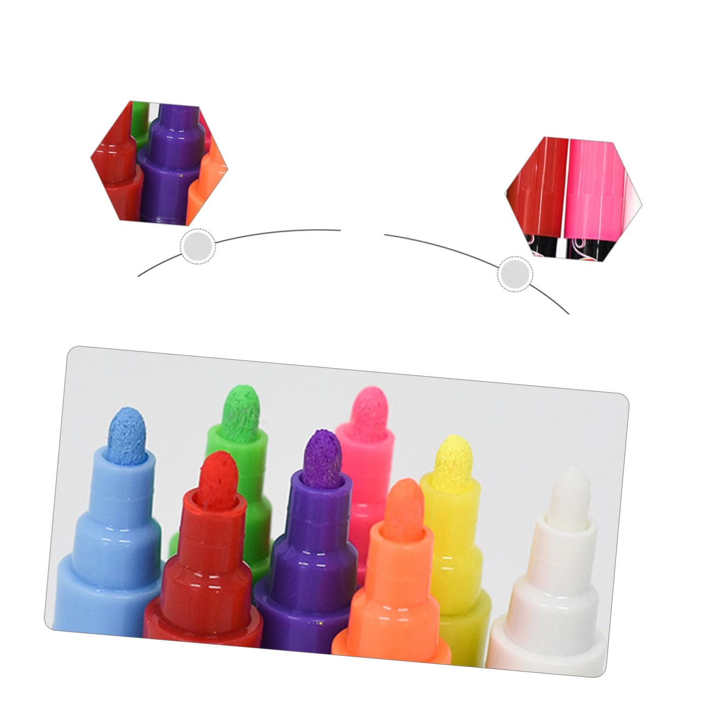 Homoyoyo Set 12 Pennarelli Gessetto Cancellabili, per Lavagna Bianca e LED Fluorescente, Corpo Ergonomico, Plastica Liquida, Regalo di Natale