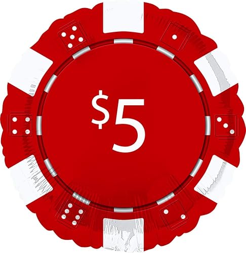 Miniatura 3 de Ramo de globos de fichas de póquer para fiestas nocturnas de casino, 5 piezas, kit de apuestas